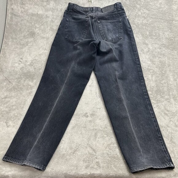 Anchor Blue Baggy Jeans 28x31 Faded Black Loose Wide Leg Skater Grunge Y2K Fades - Picture 10 of 13